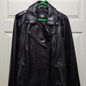 Women's HARLEY-DAVIDSON® Lisbon Debossed Leather Jacket 2W 97029-22VW/002W